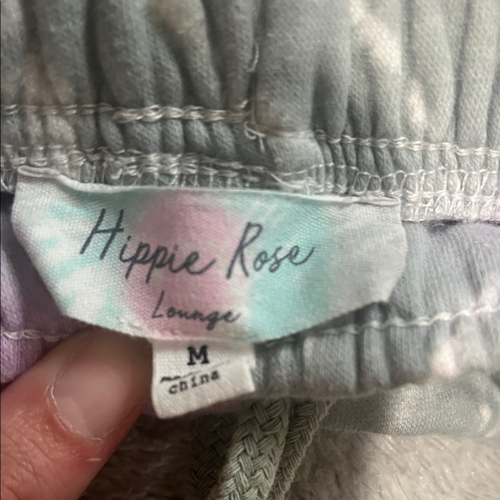Hippie Rose Purple and Gray Athletic Shorts with Elastic Waistband - Picture 2 of 3